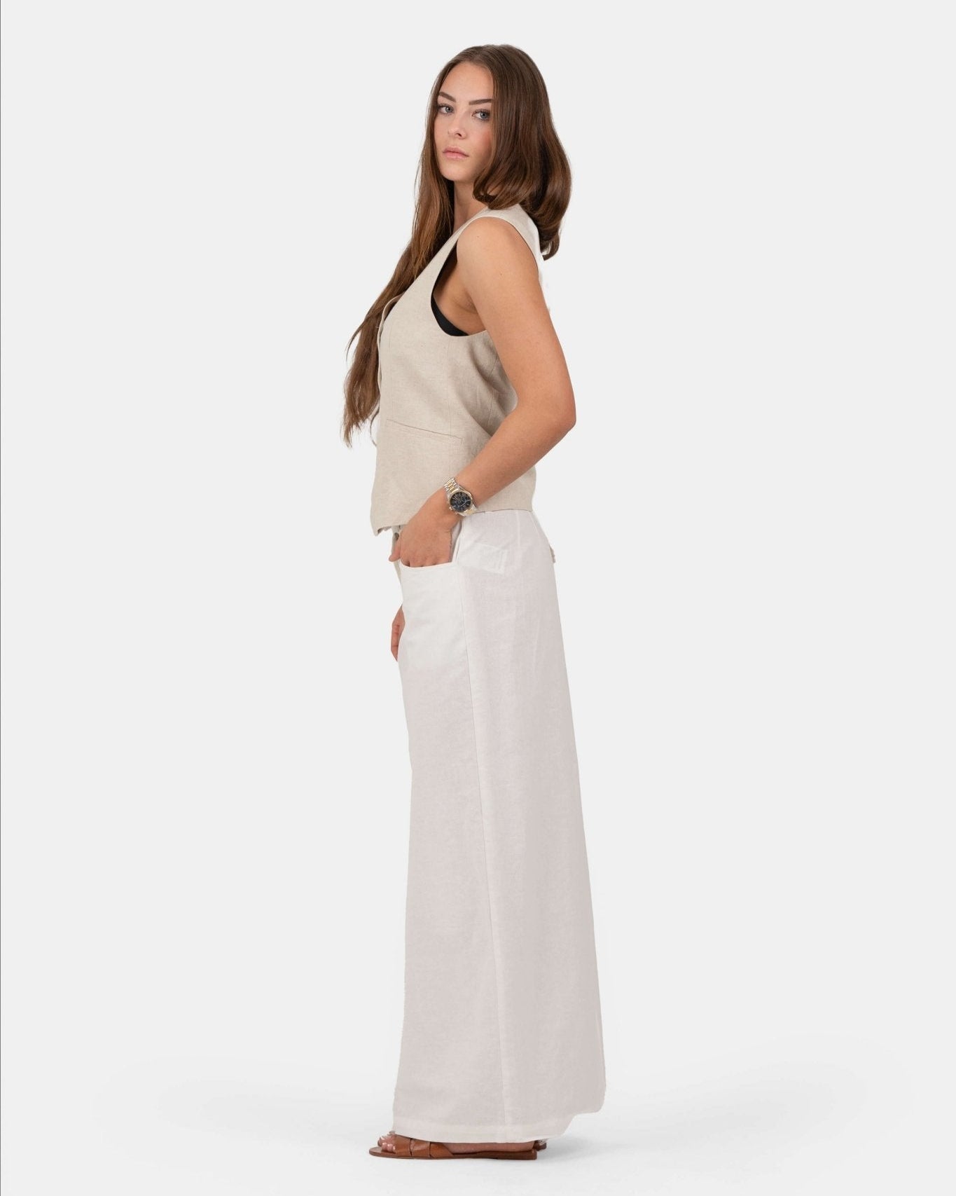 Hør Nederdel Hvid | Skagen - clothing.dk